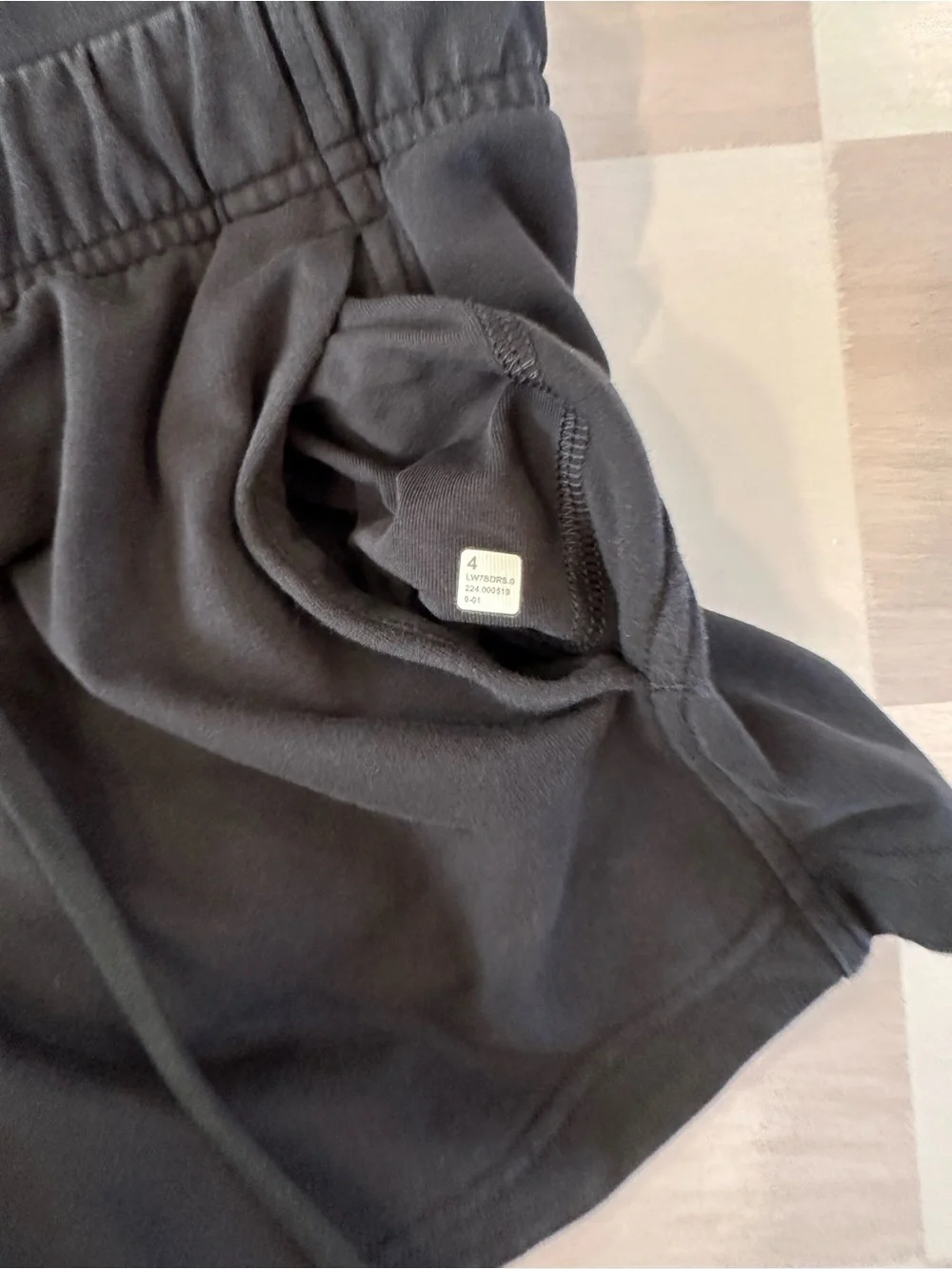 lululemon inner glow short 3” french terry cotton black W7BDRS 4